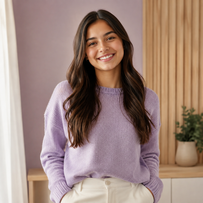 A smiling teenager