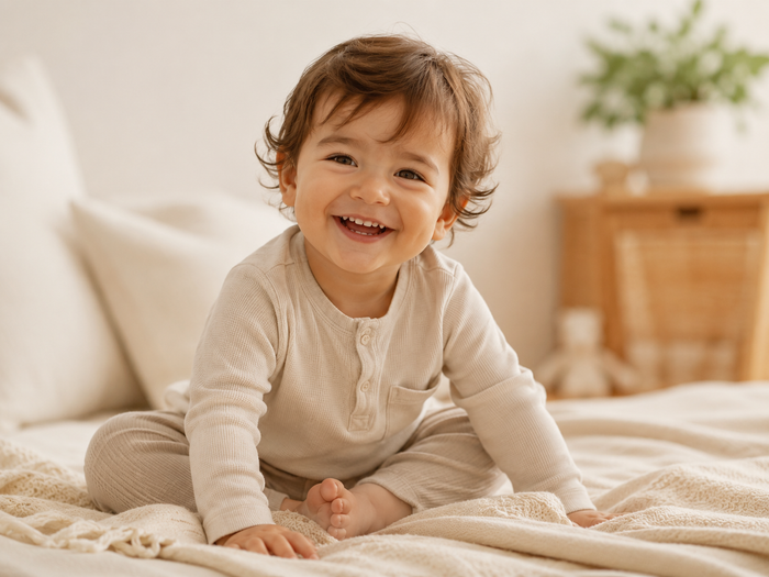 A smiling toddler