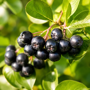Fresh berries growing on the branch